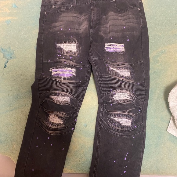 Black and purple jeans slim fit size 36*34